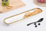 Pampa Bay Gold and White Cracker Tray