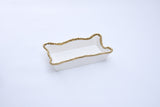 Pampa Bay Guest Napkin Holder in Gold and White