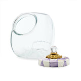 Mackenzie-Childs Violet Check Cookie Jar
