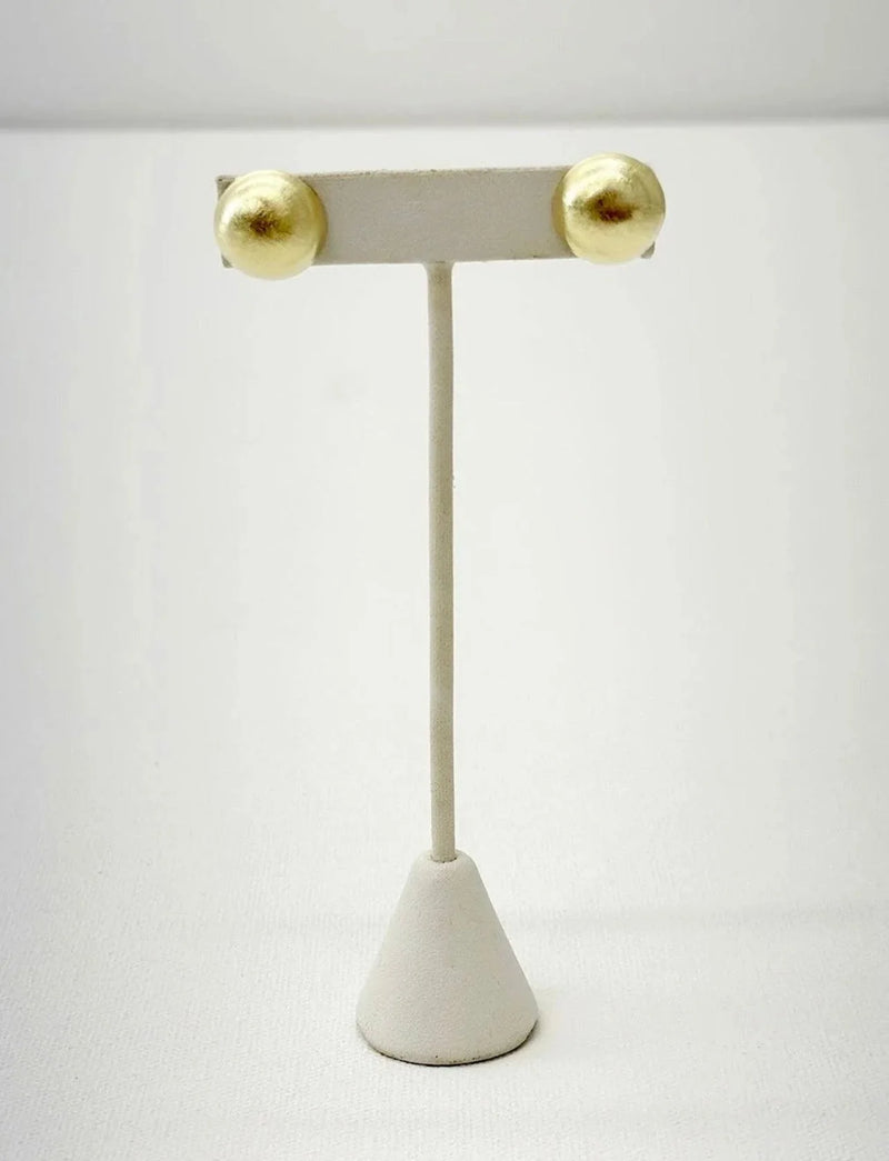 Sheila Fajl Small Soulful Studs in Brushed 18K Gold Plated