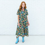 Caryn Lawn Georgia Duck Dress in Olive