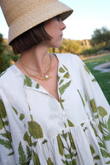 Taj Mini Dress in Green Flower