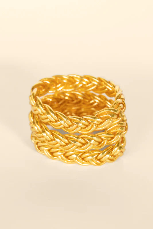 Kumali Double Braided Gold Bracelet (Not a Set)