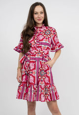 Ivy Jane Red Tile Styled Dress