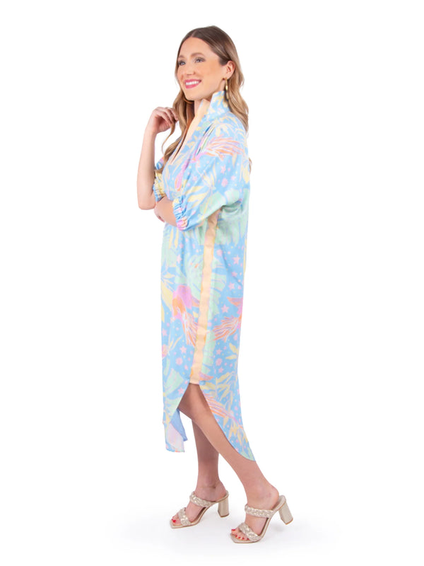 Emily McCarthy Poppy Caftan in Parrot Party