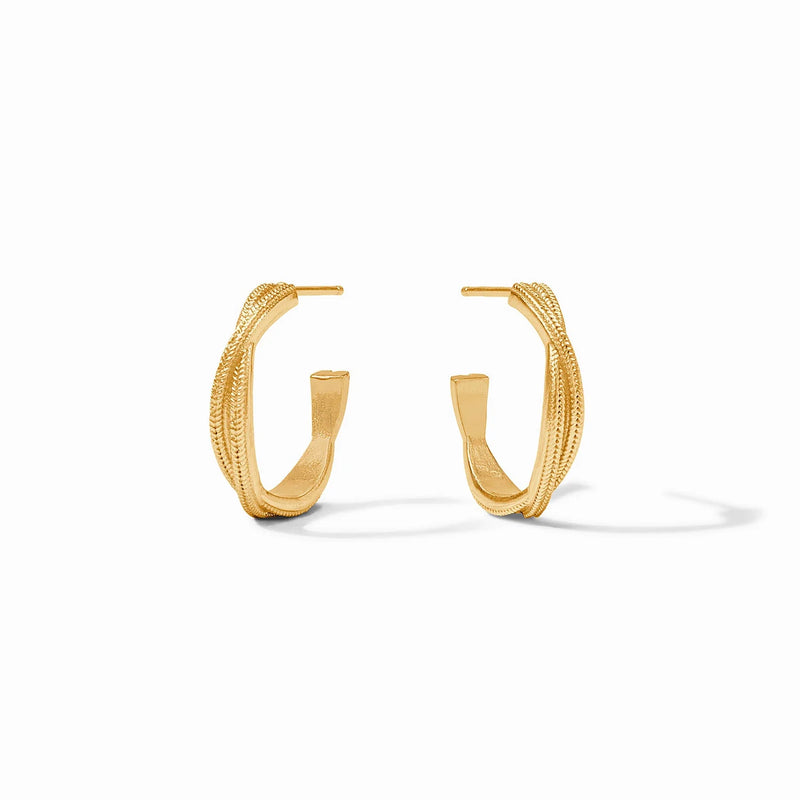 Julie Vos Cheval Twist Hoop in Gold (Two Size Options)