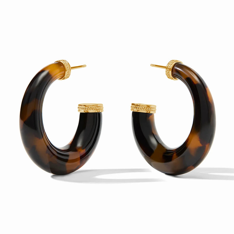 Julie Vos Madison Statement Hoop in Tortoiseshell (Two Size Options)