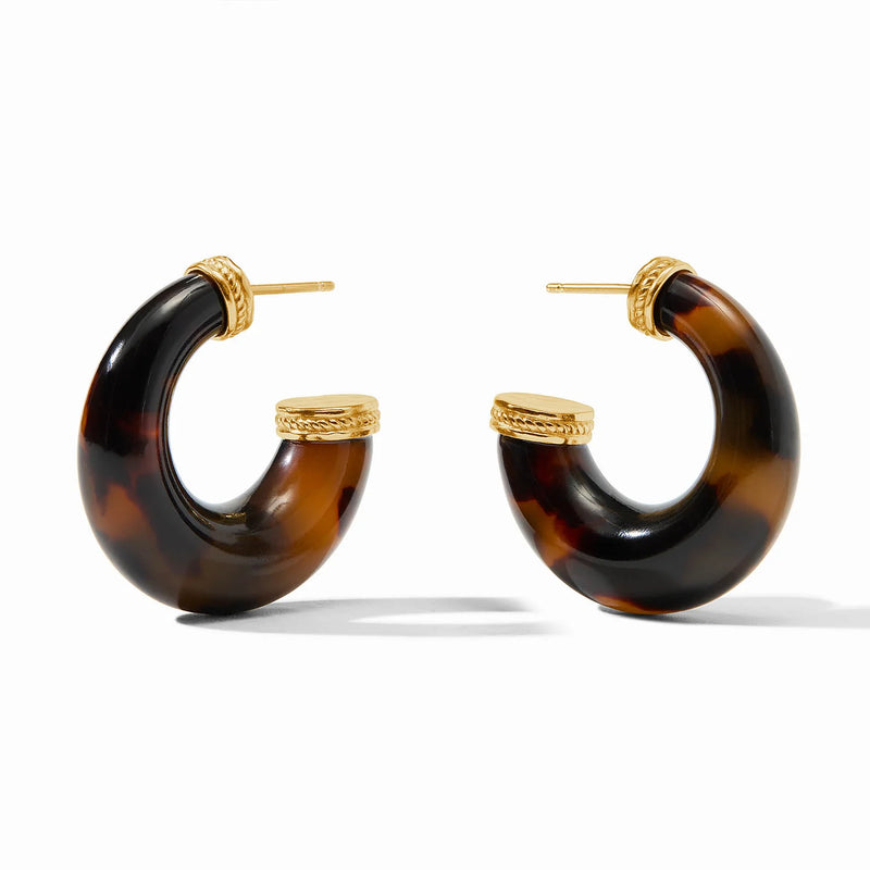 Julie Vos Madison Statement Hoop in Tortoiseshell (Two Size Options)