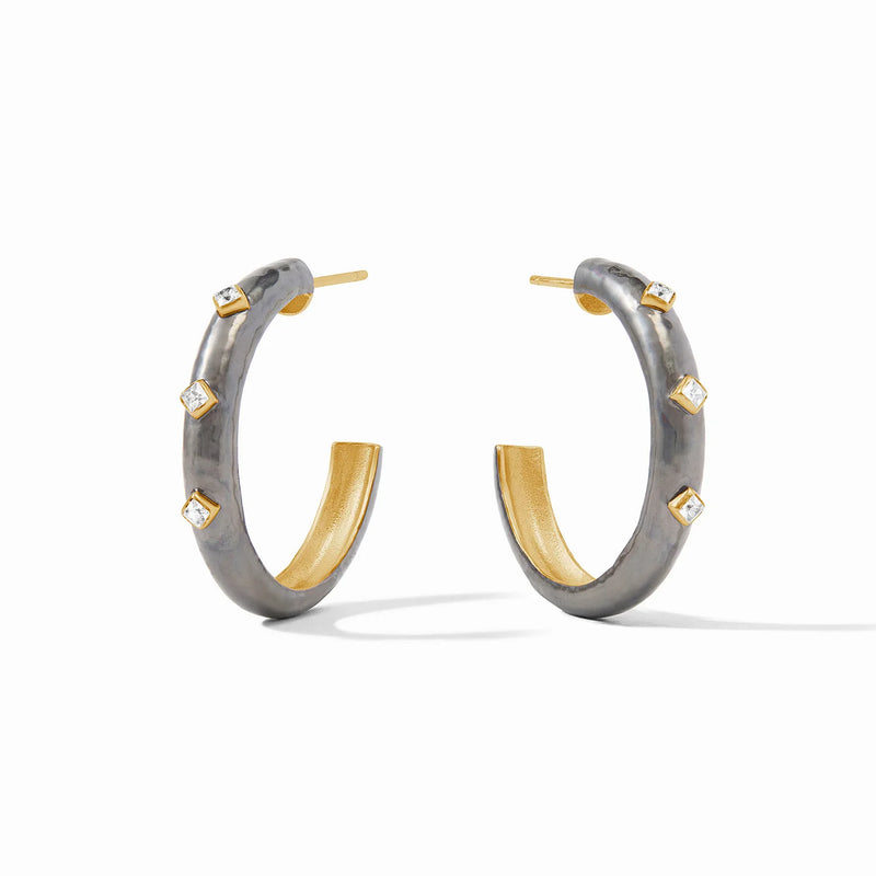 Julie Vos Noel Stone Hoop in Cubic Zirconia