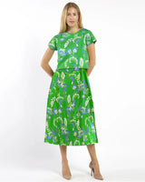 Ellen Top Stretch Poplin in Feathered Floral