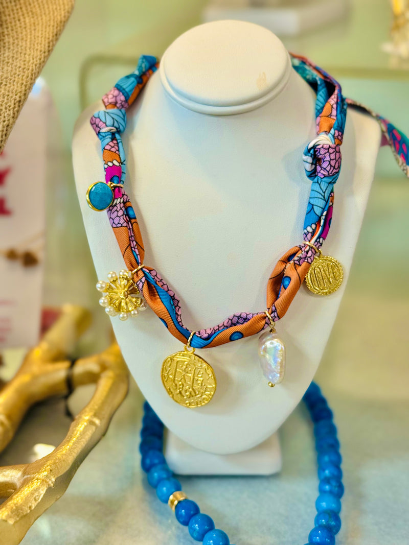 Knotty Bling Scarf Necklace (Multiple Style Options)