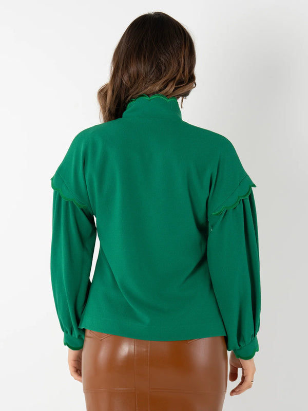Emily McCarthy Orchid Top in Green Jacket