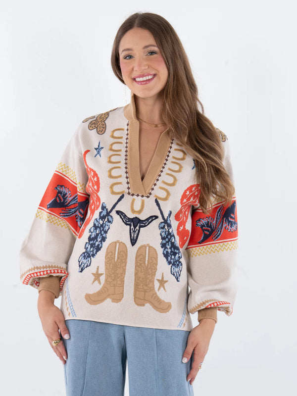 Emily McCarthy Lolli Sweater in Lone Star Knit