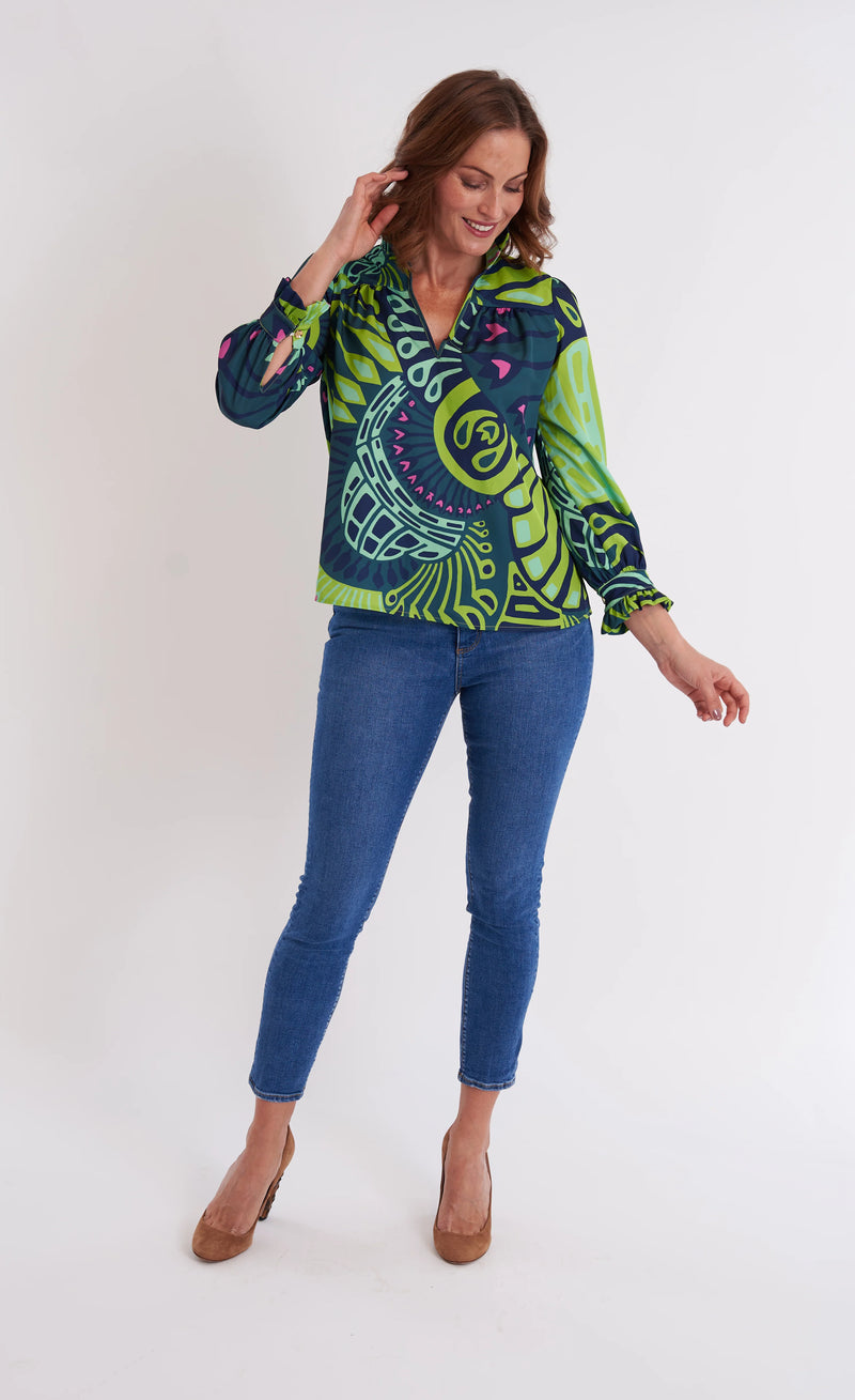 CK Bradley Aspen Blouse in Paddle Celadon