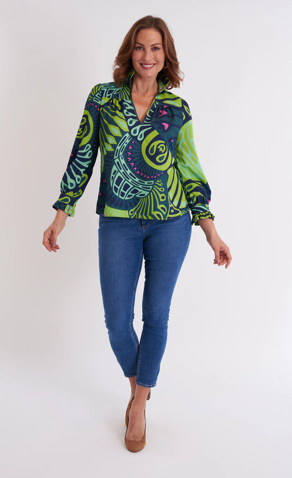 CK Bradley Aspen Blouse in Paddle Celadon