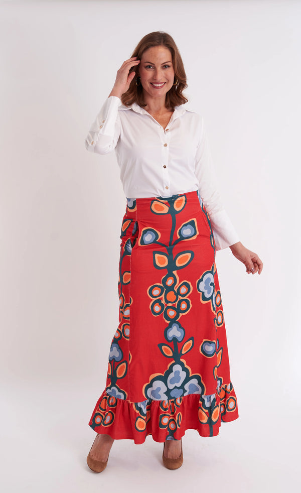 CK Bradley Hostess Skirt in Serendipity Merlot