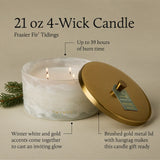 Frasier Fir® Tidings 4-Wick Statement Candle
