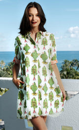 Dizzy Lizzie Chatham Dress in Fishes Print