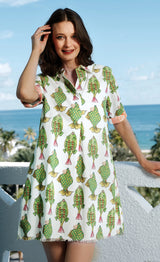 Dizzy Lizzie Chatham Dress in Fishes Print