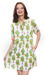 Dizzy Lizzie Chatham Dress in Fishes Print
