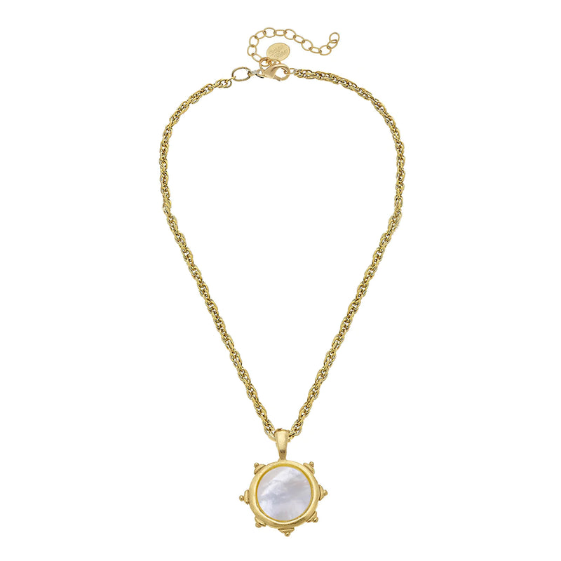 Susan Shaw Mother of Pearl Florence Necklace