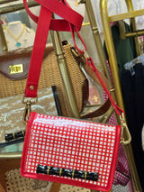 Petite Red Stadium Bag in Red Grid and Black Bamboo