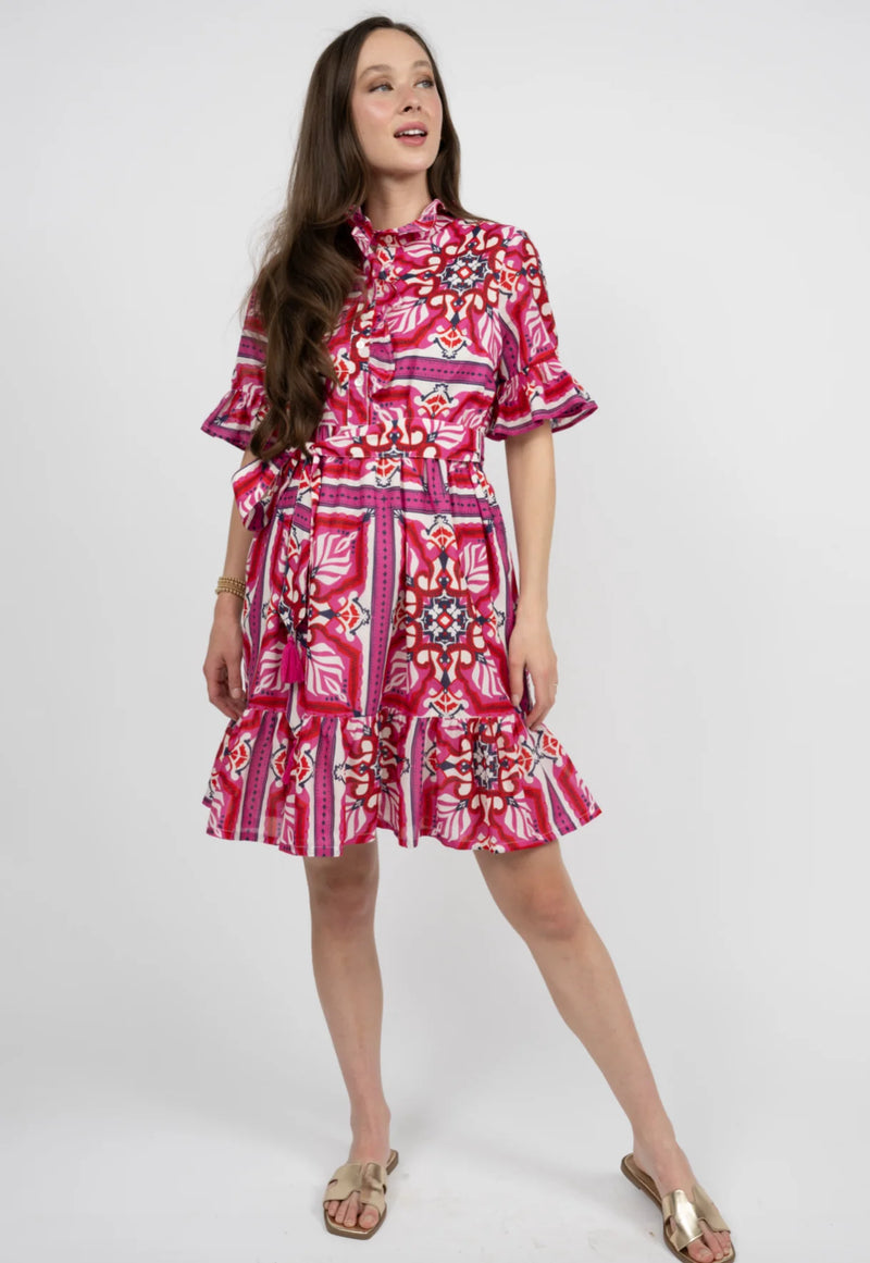 Ivy Jane Red Tile Styled Dress