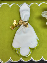 Set of 2 Scalloped Napkins (Multiple Color Options)