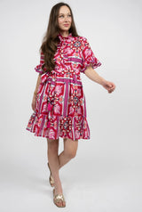 Ivy Jane Red Tile Styled Dress