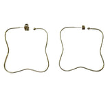 Sheila Fajl Wiggle Wiggle Square Hoops in Shiny 18K Gold Plated