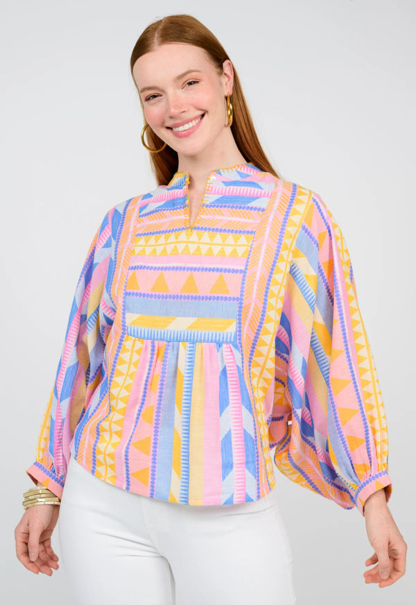 Candy Striped Popover in Multi Color