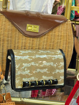 Petite Black Stadium Bag in Leaping Leopards and Black Bamboo