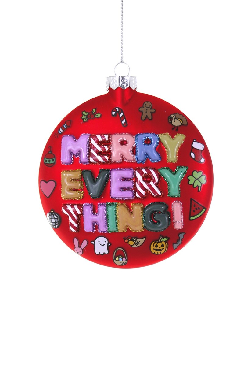 Merry Everything Red Ornament