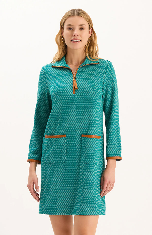 Tyler Boe Helena Knit Cross Dress in Teal