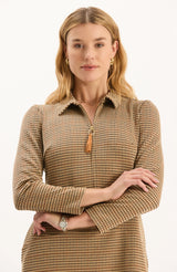 Tyler Boe Ella Knit Dress in Houndstooth