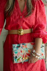 Garland Stretch Raffia Belt Band in Dark Natural