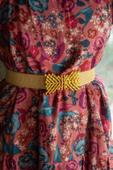 Garland Stretch Raffia Belt Band in Dark Natural