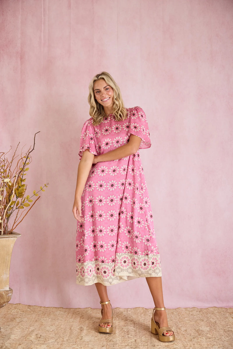 Brooks Avenue Georgia Dress in Wildflower Pink