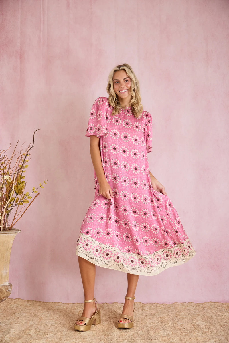 Brooks Avenue Georgia Dress in Wildflower Pink