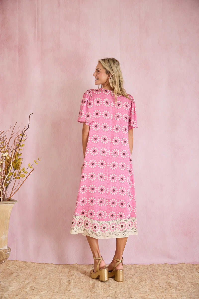 Brooks Avenue Georgia Dress in Wildflower Pink