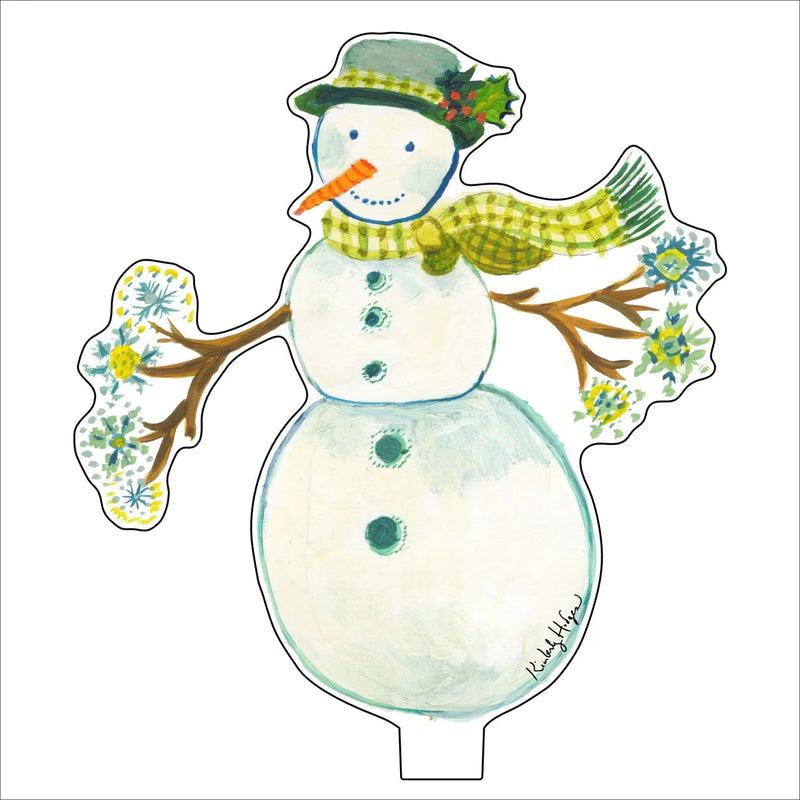 Acrylic Gingham Snowman - Large Size