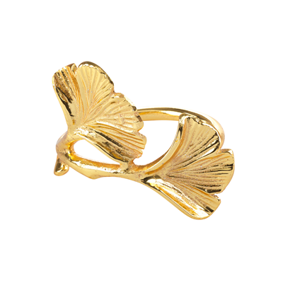 Saro Lifestyle Gingko Napkin Rings