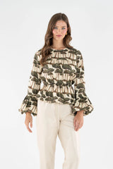 Emily McCarthy Harper Top in Umbrella Pine