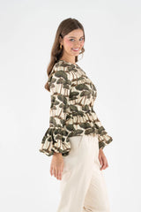 Emily McCarthy Harper Top in Umbrella Pine