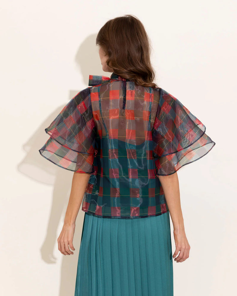 Alden Adair Heddy Top in Holiday Plaid