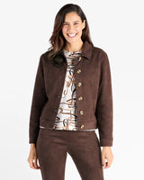 Jude Connally Hudson Faux Suede Jacket in Espresso