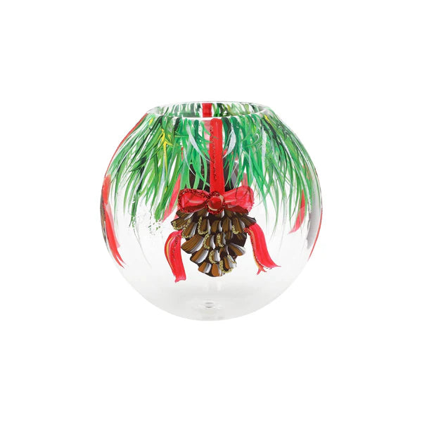 Vietri Illuminare Holiday Pinecones Votive
