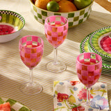 Set of 4 Mackenzie Childs Acrylic Wine Goblets (Multiple Color Options)