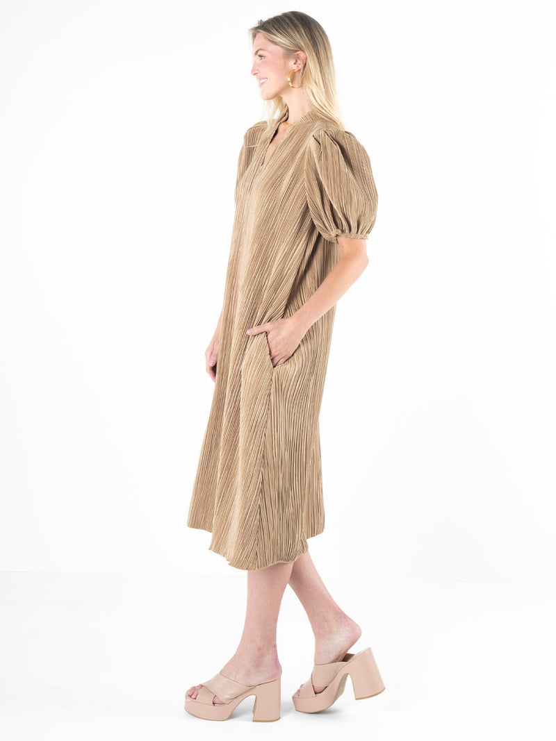 Emily McCarthy Hampton Dress in Lark Crinkle Rayon