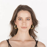 Sheila Fajl Chantal Hoops in Brushed Gold